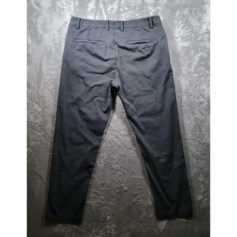 Birddogs Mens Pants 34x28 (27L) Gray Stretch Straight Leg Performance Chino